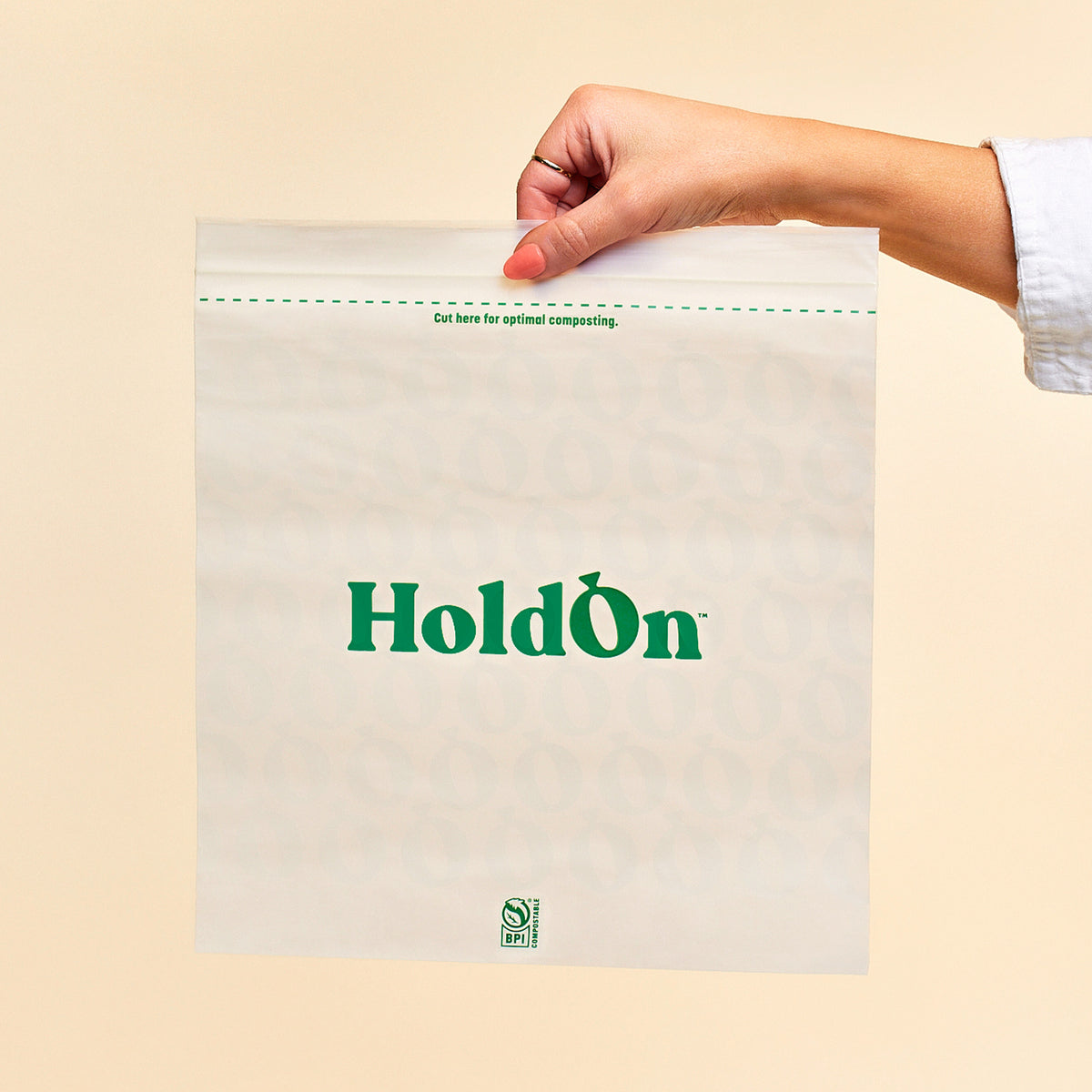 HoldOn Compostable Zipseal Gallon Bags (25-ct)