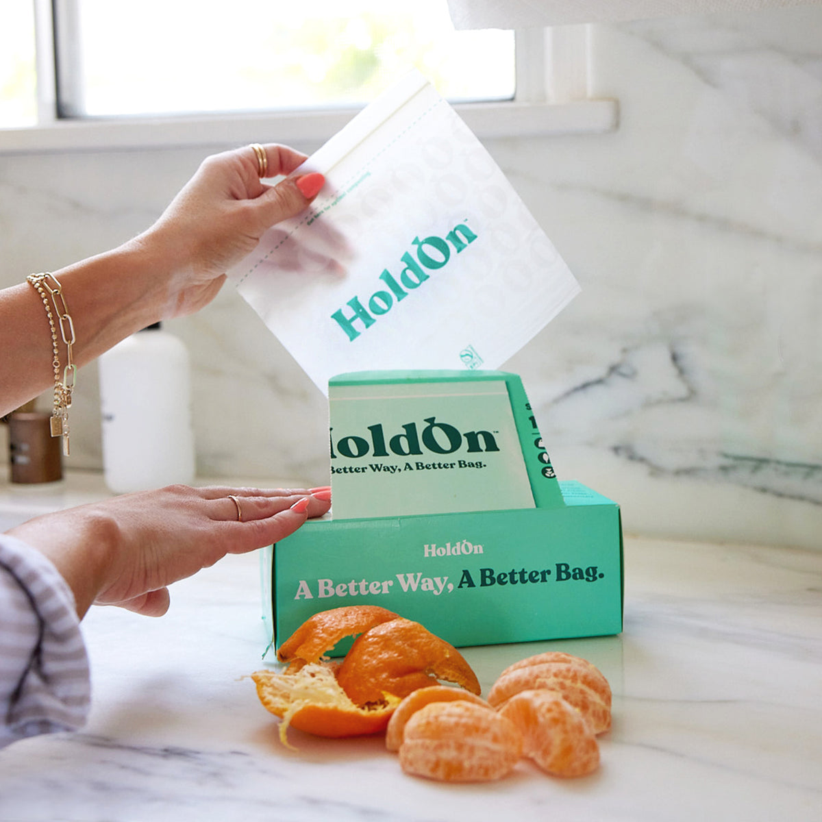 HoldOn Compostable Zipseal Sandwich Bags (100-ct)